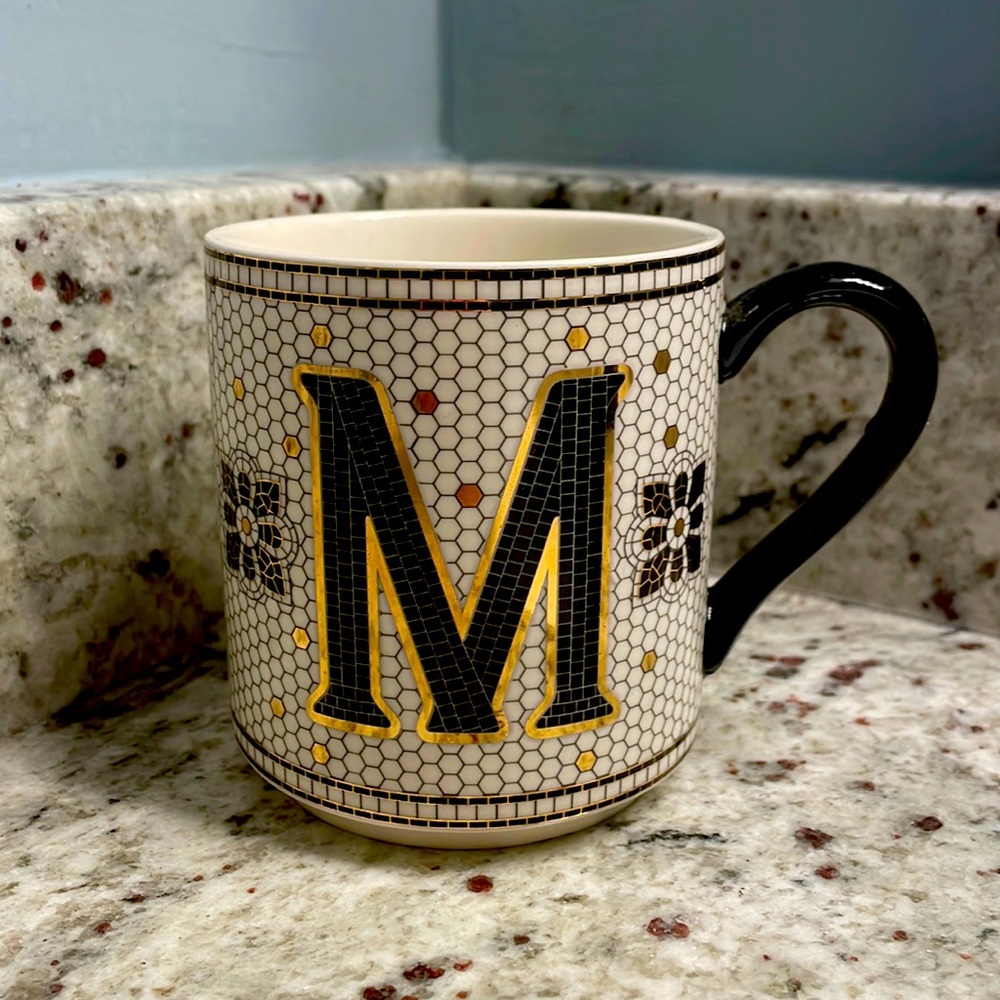 Anthropologie Margot Mug Monogram M